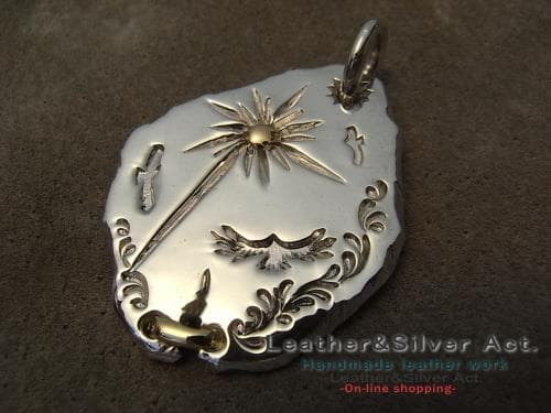 1点物　イーグルネックレス 手彫り　ハンドメイド　ネックレス　ｋ18　かまし 1点物 イーグルネックレス 手彫り ハンドメイド ネックレス k18 かまし