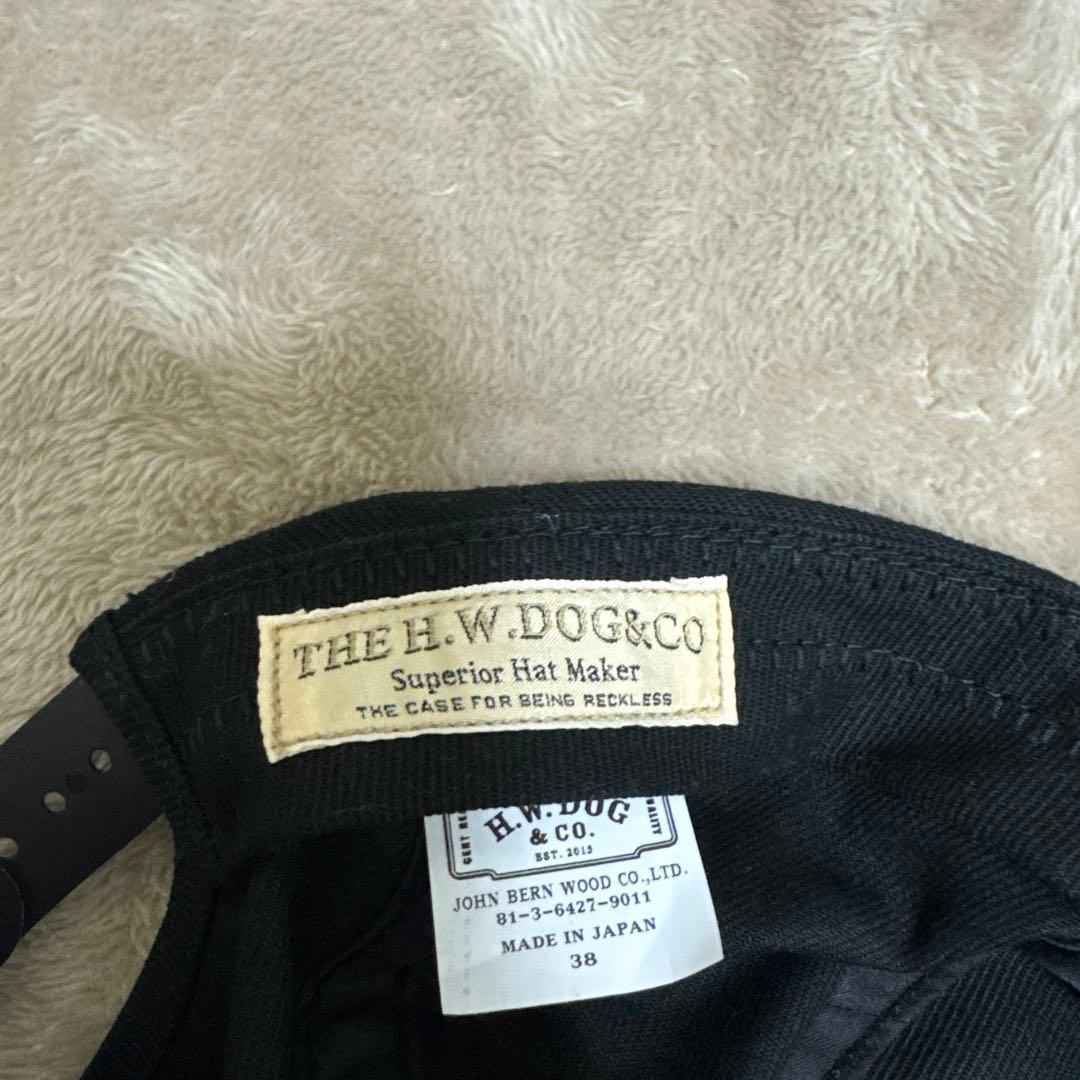 H.W.DOG & CO. ブラックキャップ サイズ38 トラッカーキャップ