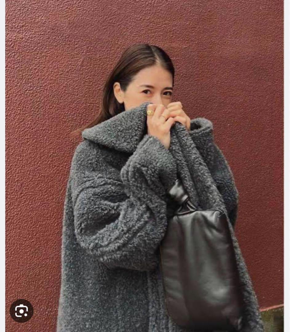 クラネフレアボアコート グレー - メルカリ