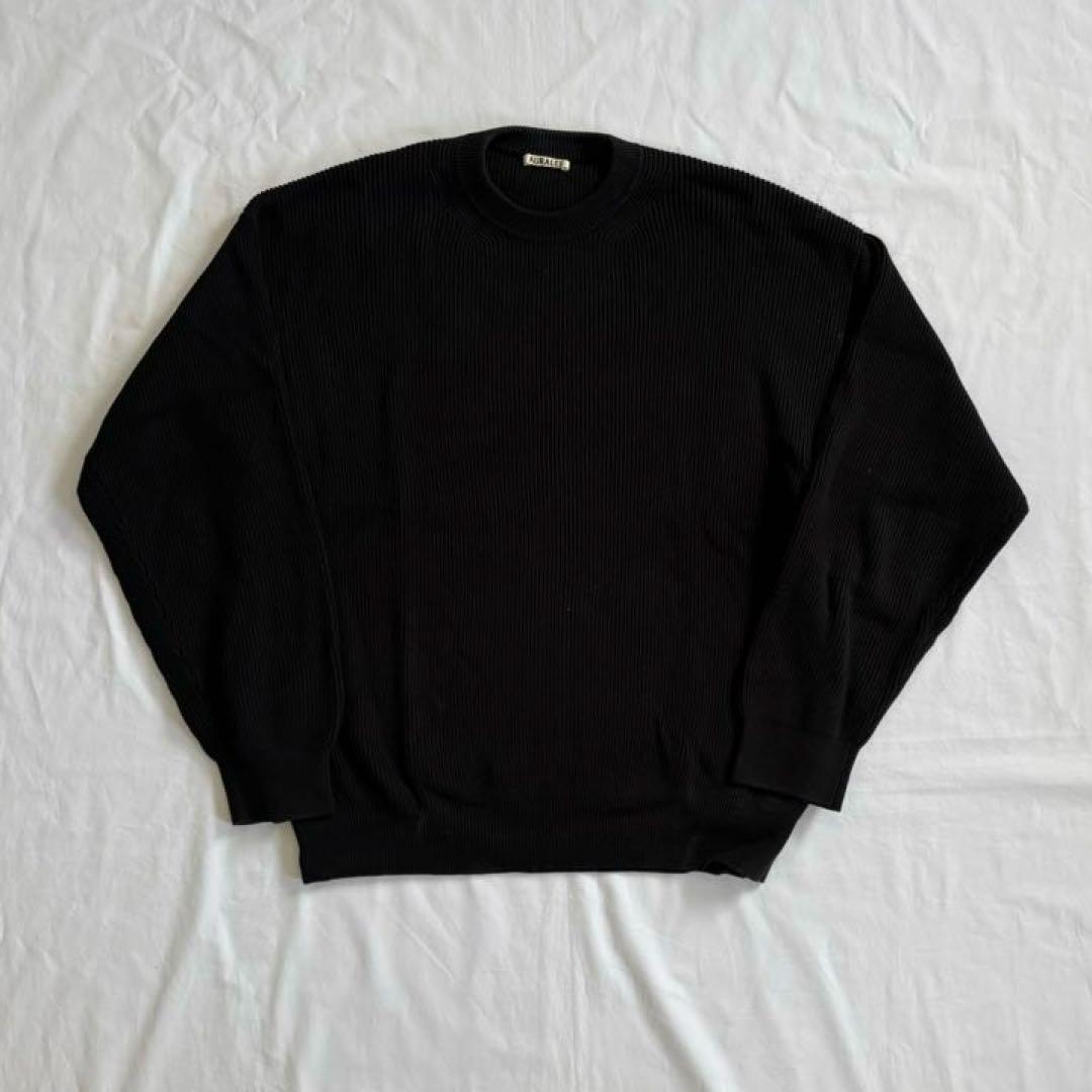 トップス AURALEE HARD TWIST COTTON RIB KNIT 4 Super Hard Twist Rib Knit Pullover