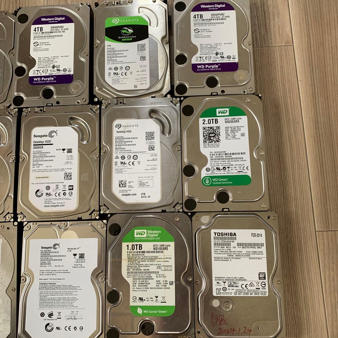 HDD ジャンク 18台 まとめ売り 6TB/4TB/3TB/2TB/1TB - メルカリ