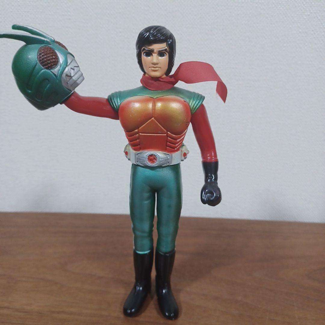 当時もの　ポピー製「仮面ライダー　スカイライダー」面取れソフビフィギュア 仮面ライダー スカイライダー 面取れソフビ ポピー 石森プロ 毎日放送