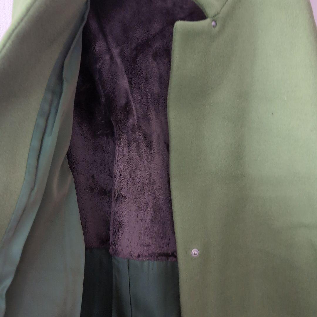 新品タグ付】ヤマダヤAga Double Melton コクーンコートキミドリ