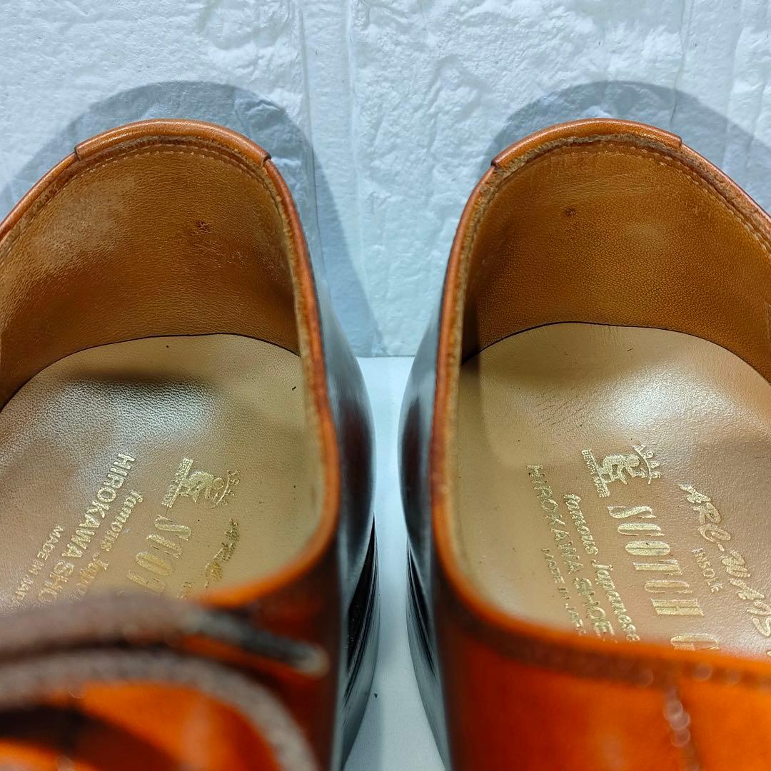 SCOTCH GRAIN　スコッチグレイン　ストレートチップ　茶色　24.5cm