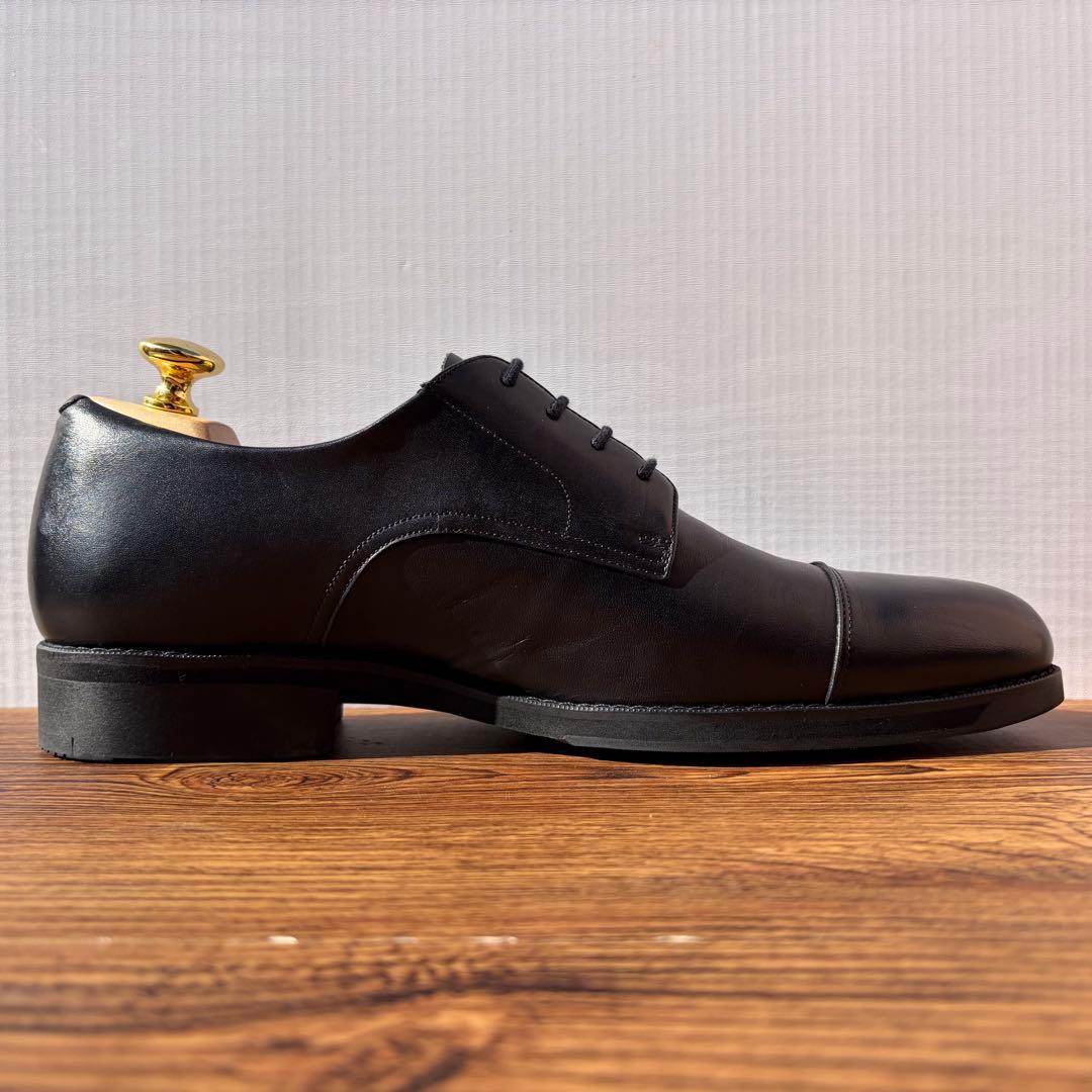 アシックスランウォーク ストレートチップ 25.5cm 黒 外羽根 革靴①