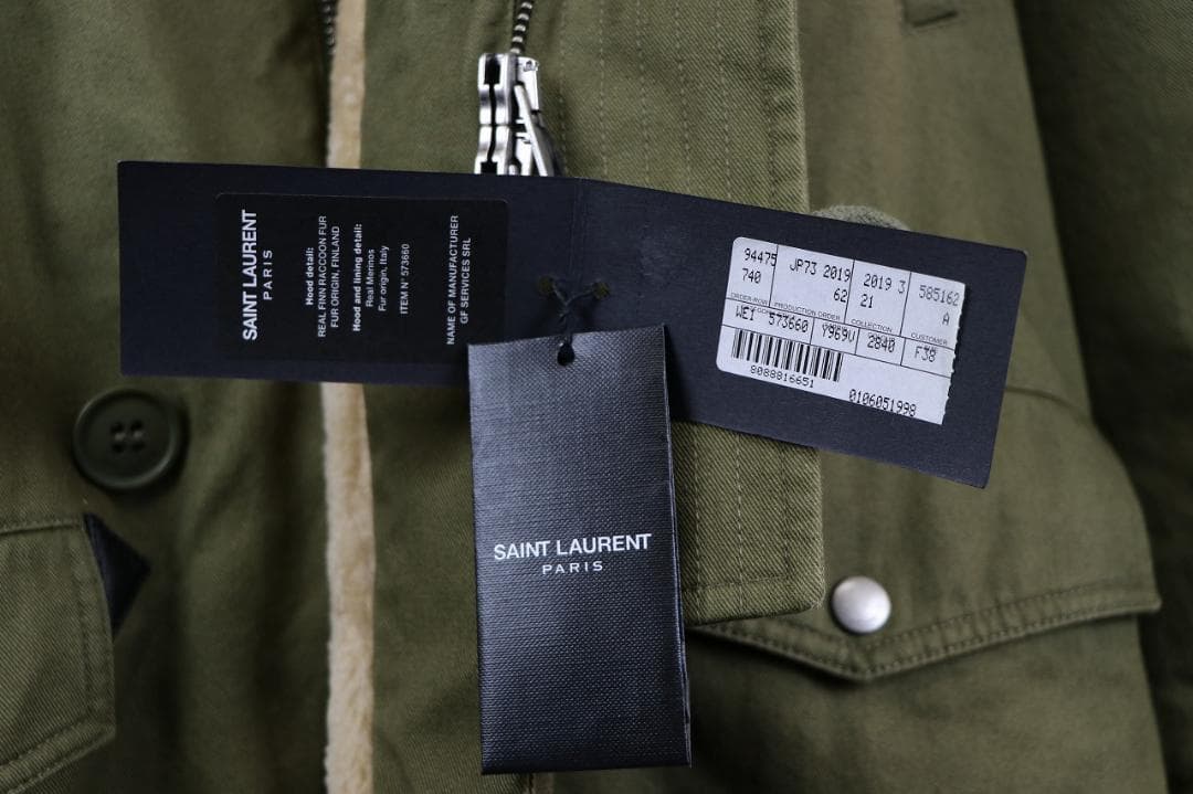 新品未使用 19aw saint laurent parisムートンコートカーキ - メルカリ