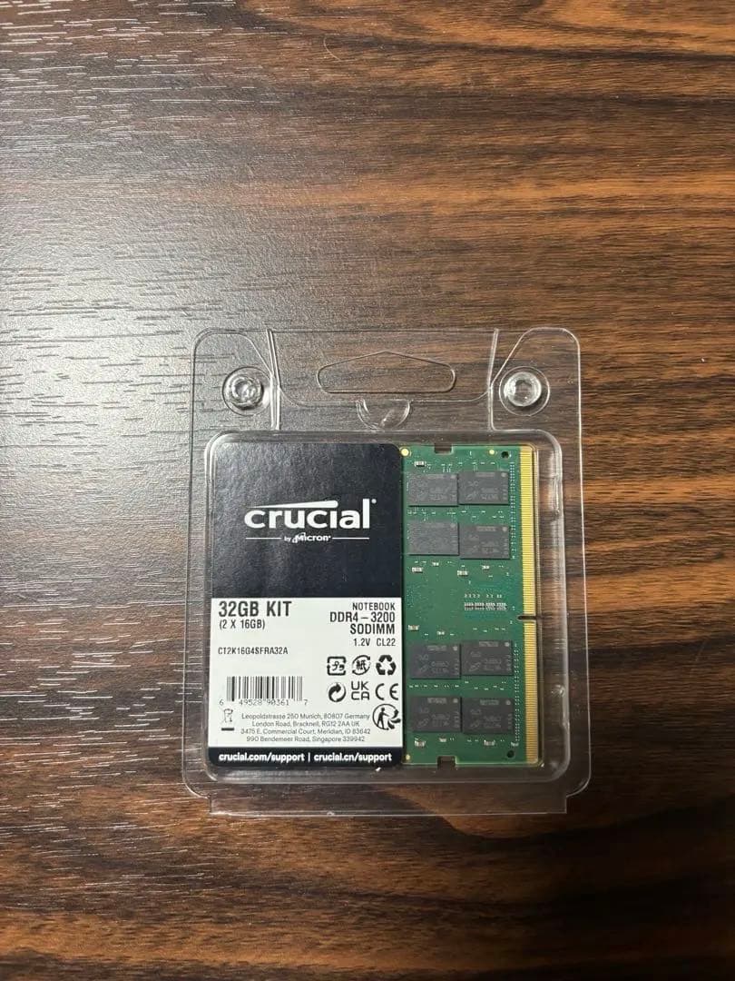 【未開封】Crucial メモリ　32GB(16GB×2) Amazon | Crucial デスクトップ用増設メモリ 32GB(16GBx2枚) DDR4