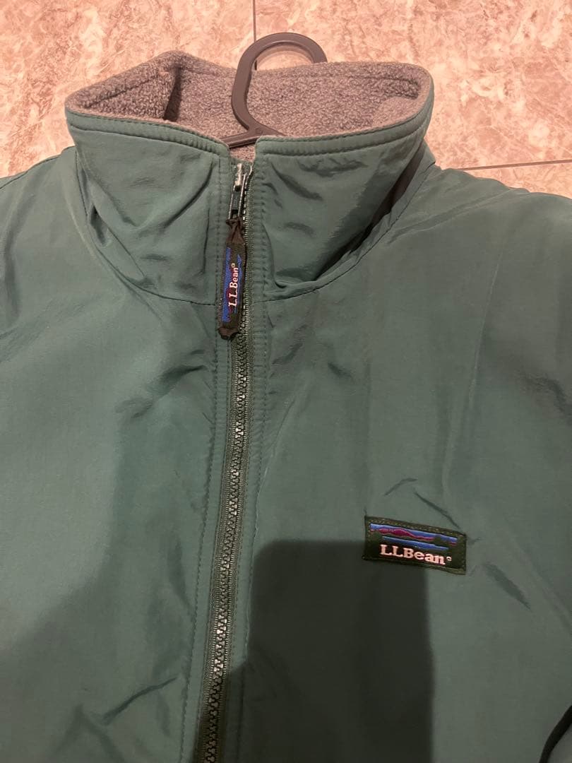 た*ん様 L.L.BEAN ナイロンフリースジャケット　グリーン色