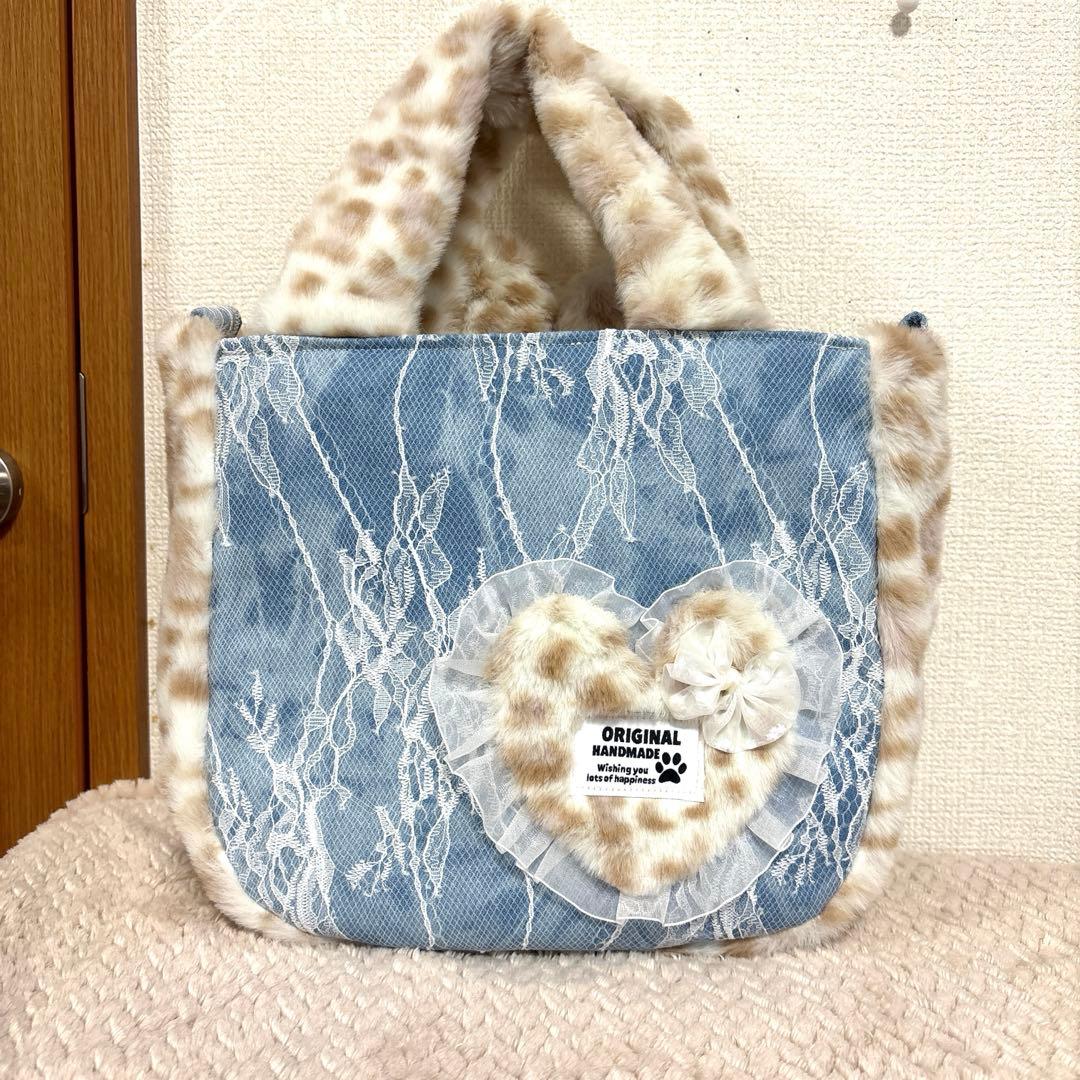 黒*こ様 コヤンイサムチョン うさぎボリちゃん ふわモコ ラウンドトート