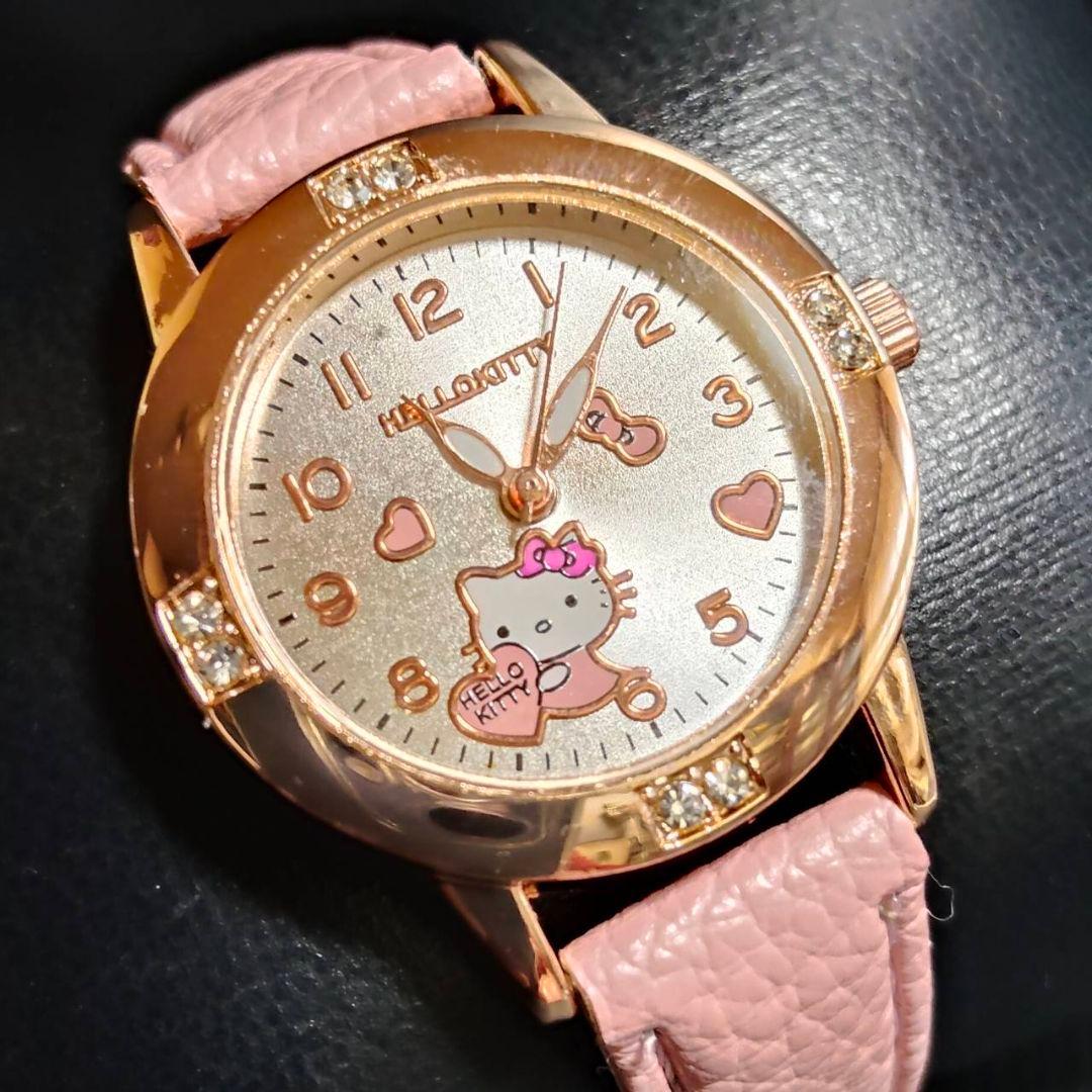 サンリオ時計】ハローキティダイヤモンドレディースクォーツ腕時計