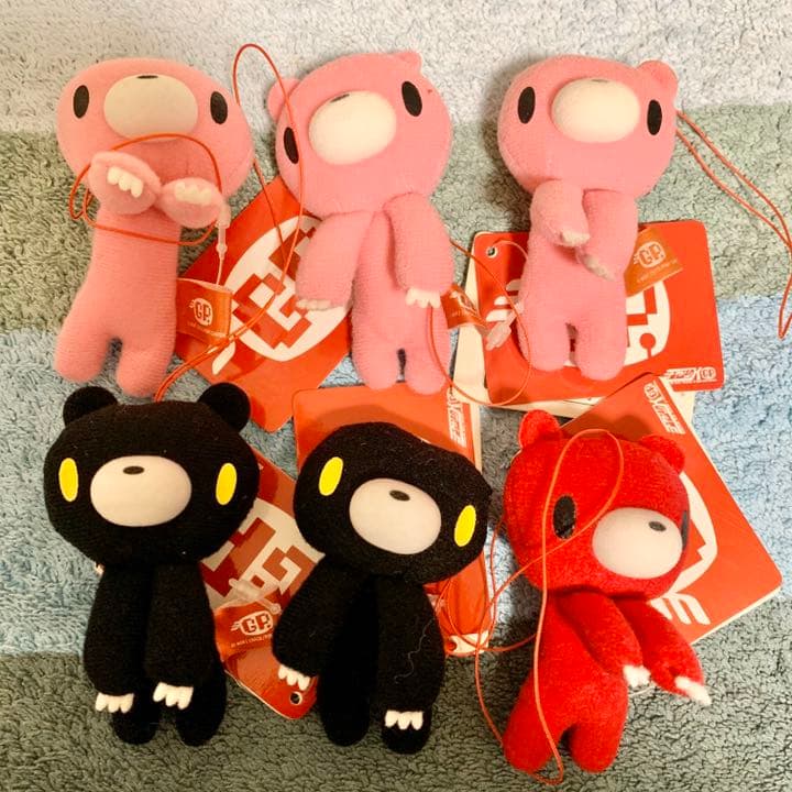 グルーミー ぬいぐるみマスコット まとめ売り ピンク 黒 赤 チャックス