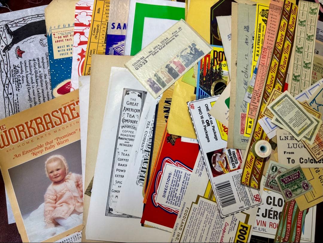 ➀ビンテージ紙モノset アソート 蚤の市 ジャンクジャーナル - メルカリ