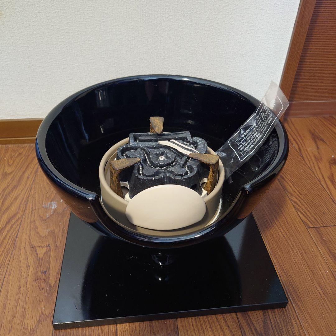 野々田商店 茶道用 風炉型電熱器 真塗 未使用 保管品 箱・香焚き・風炉