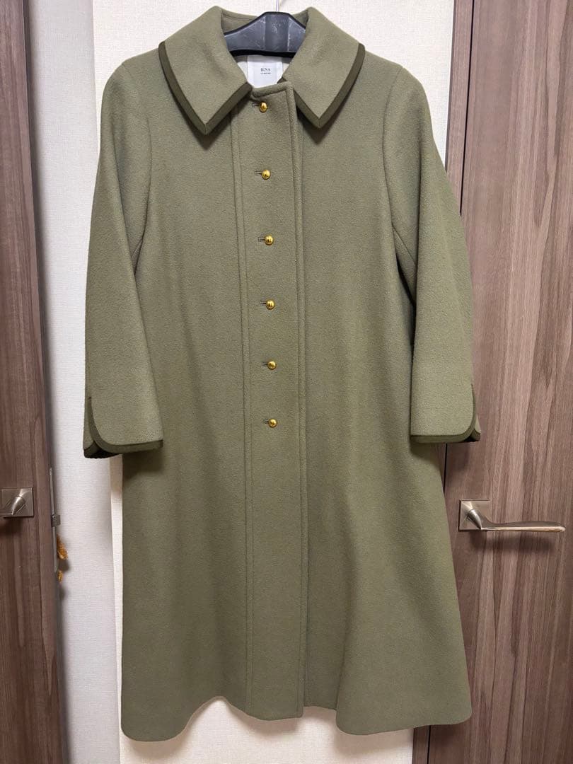 寒波SALE】IENA LA BOUCLEカラーメルトントリミングロングコート