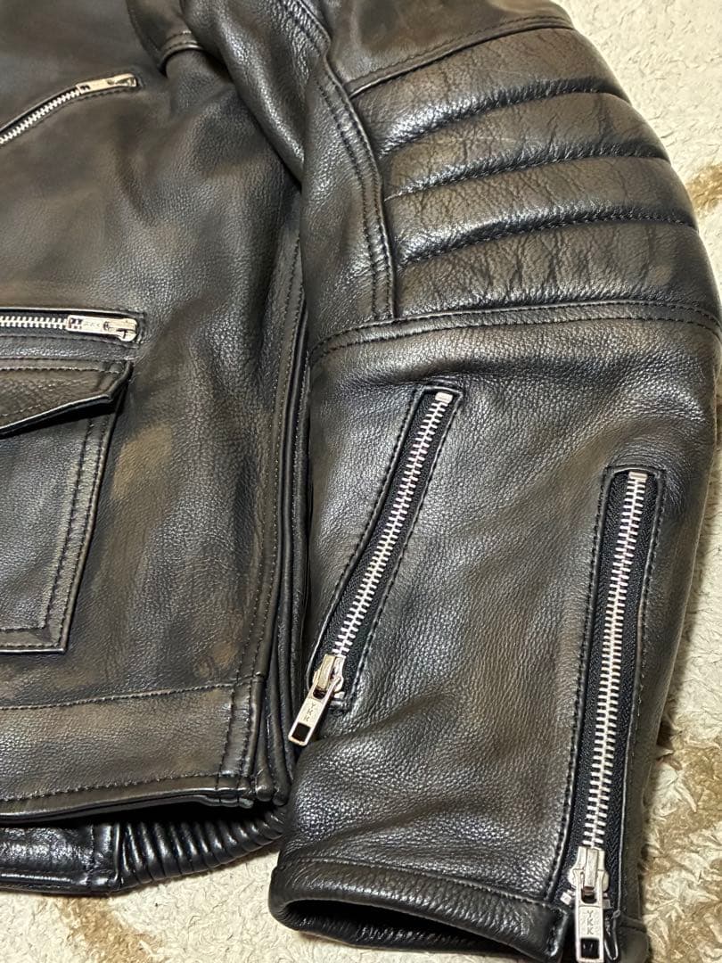 AGE OF GLORY ロッカージャケットレザーブラック L - メルカリ