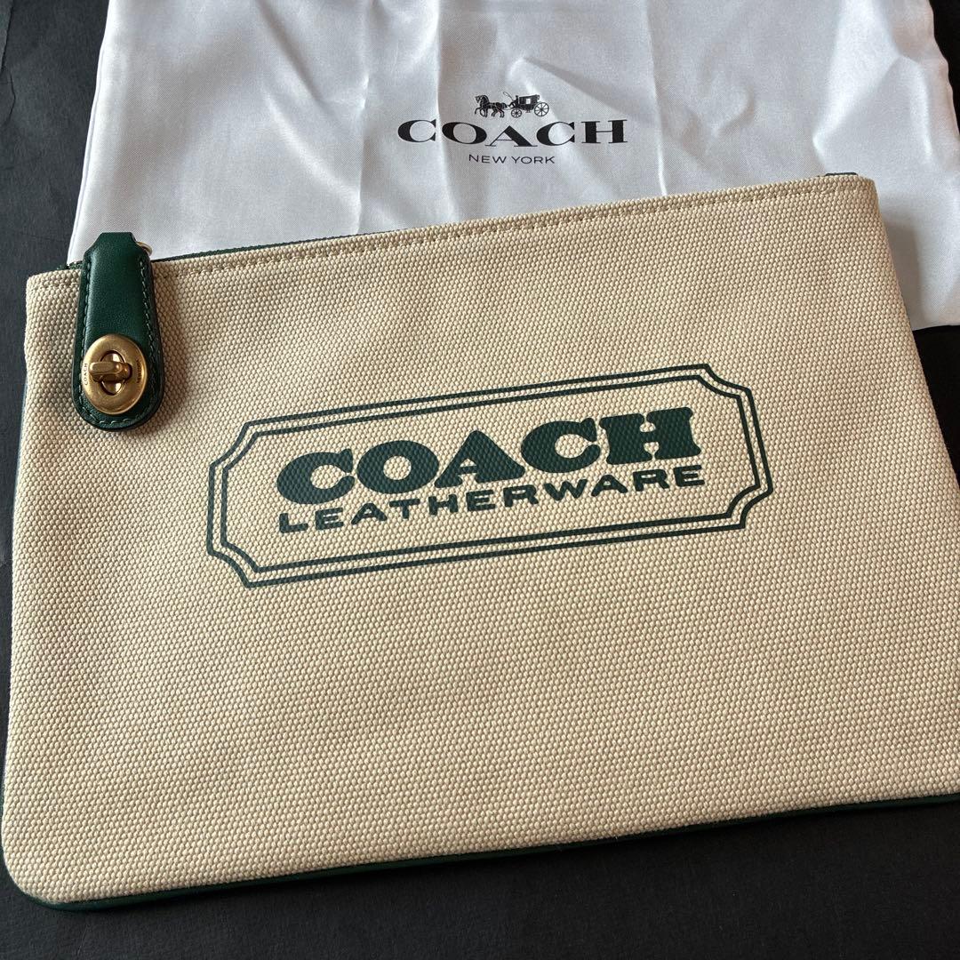 新品未使用品】COACH クラッチバッグ キャンバス生地 - メルカリ