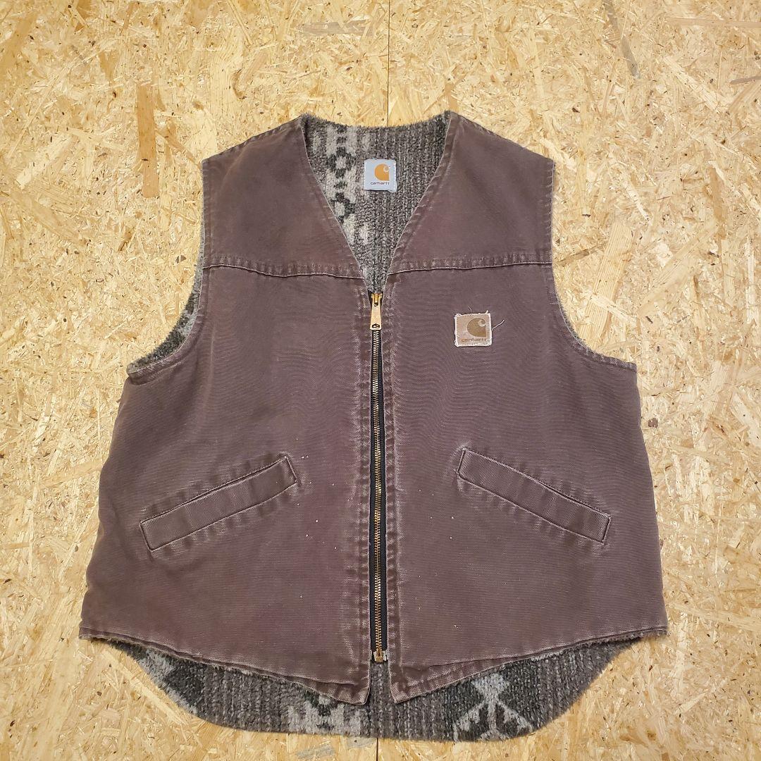 【Carhartt/カーハート】ベスト 希少カラー Carhartt（カーハート） リブカラー ワークベスト CARHARTT LOOSE FIT