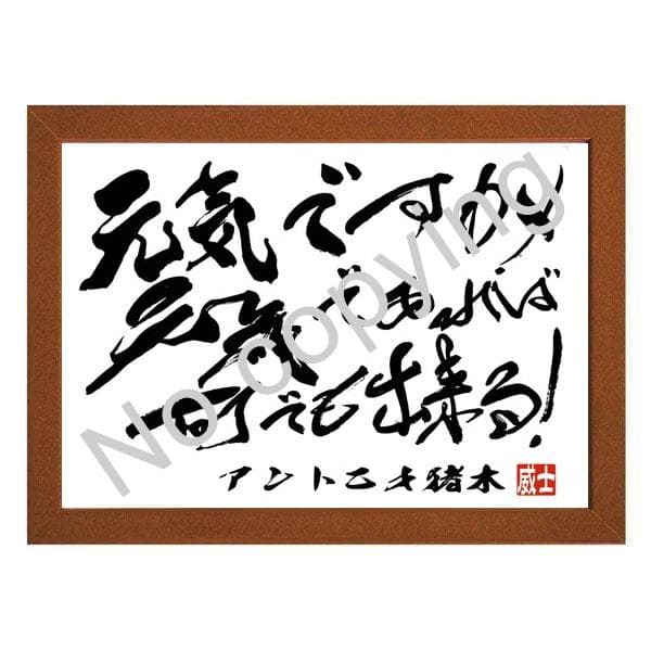 ☆燃える闘魂！アントニオ猪木の名言額・格言額A【元気ですか】（B5