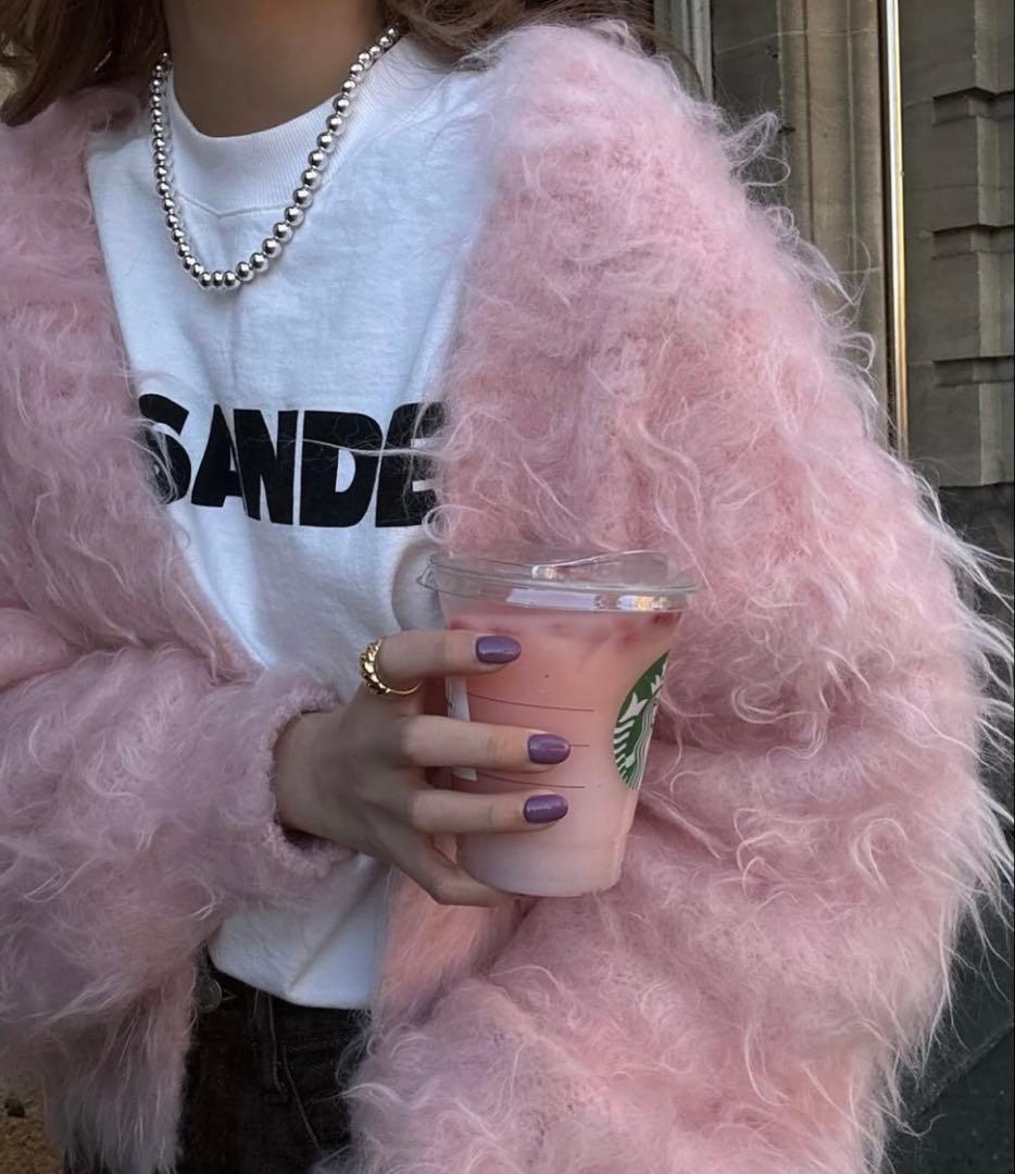 the toe シャギーカーディガン ピンク - メルカリ