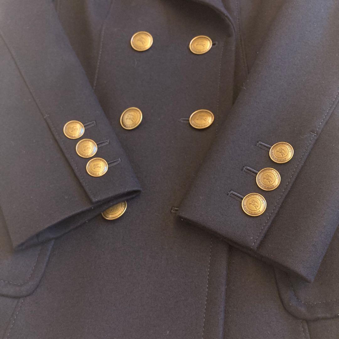 美品 BURBERRY LONDON ネイビー ピーコート 金ボタン 38 - メルカリ