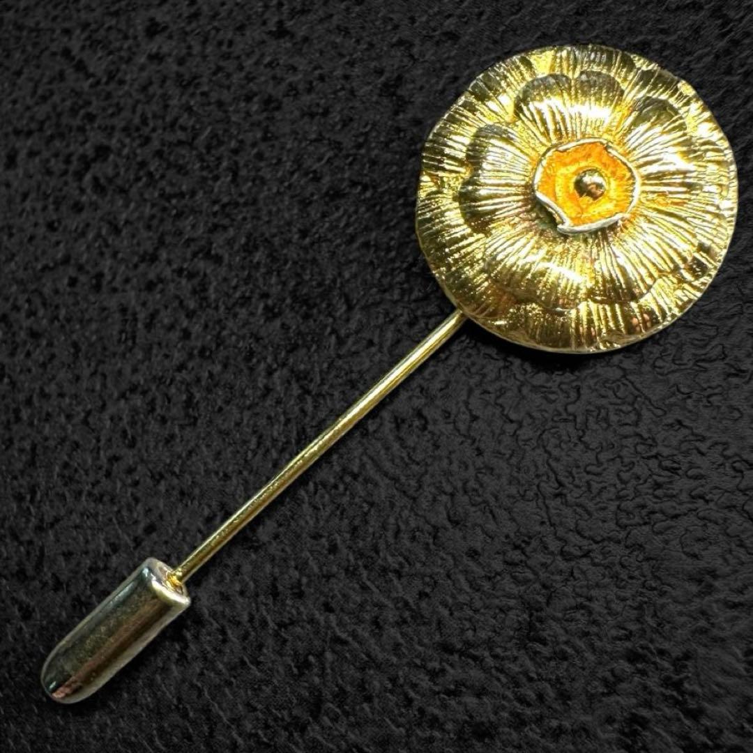 希少✨CHANEL Camellia Vintage Gold Brooch Vintage CHANEL Golden Camellia/rose Flower Pin Brooch. Good for