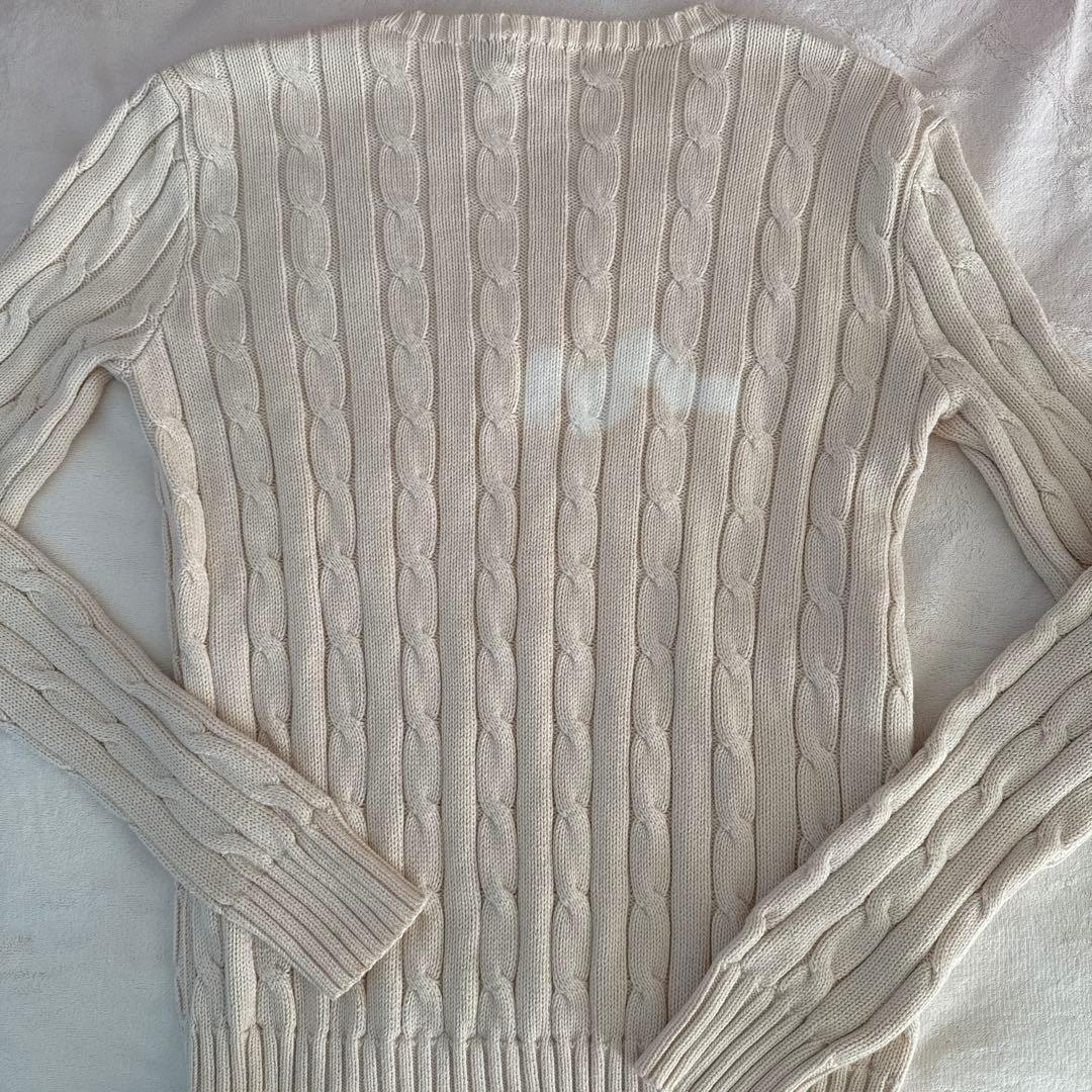 Polo Ralph Lauren ケーブルニットセーター アイボリー - メルカリ