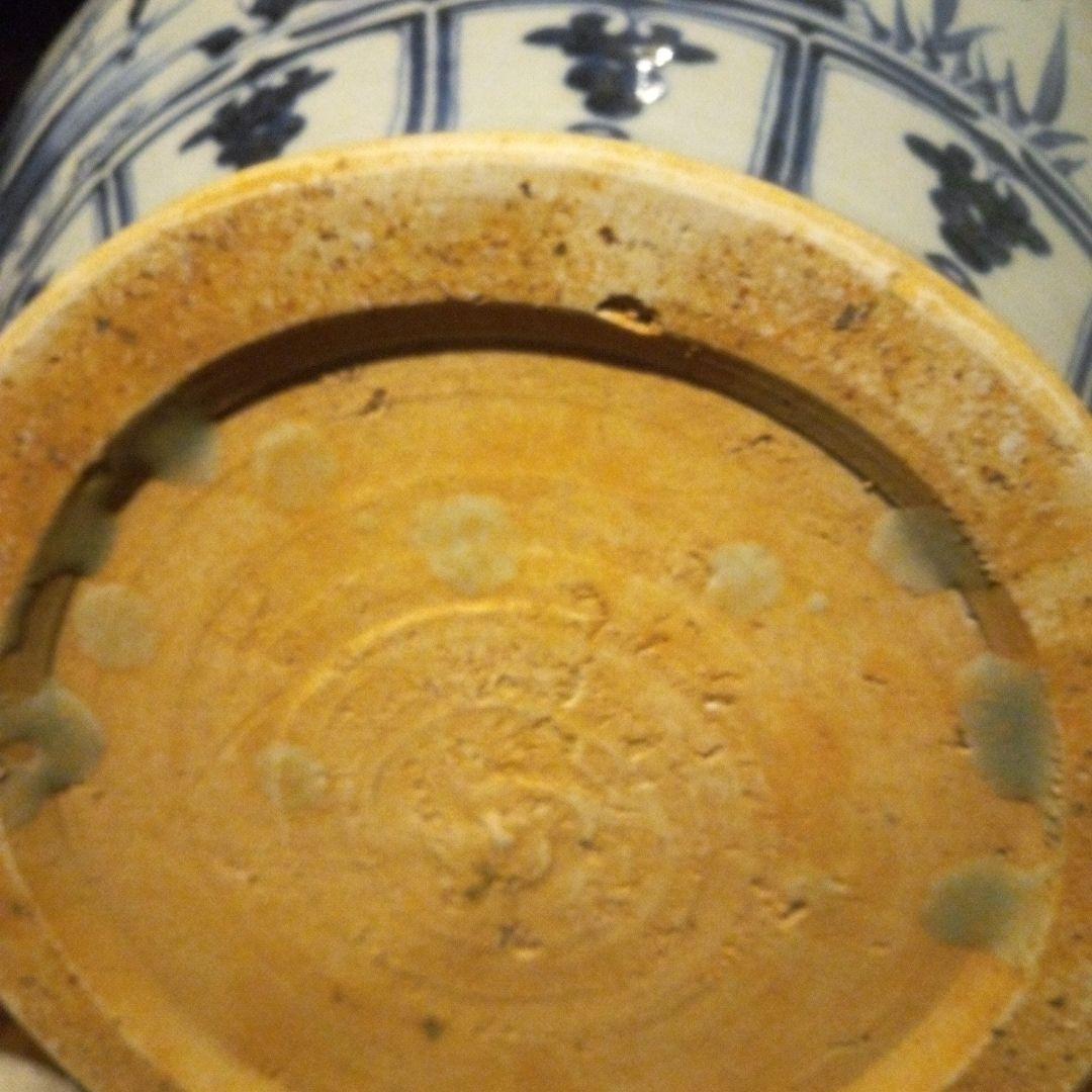 中国陶磁器 元染付 青白磁の陶器 壺 狩猟デザインの通販はau PAY