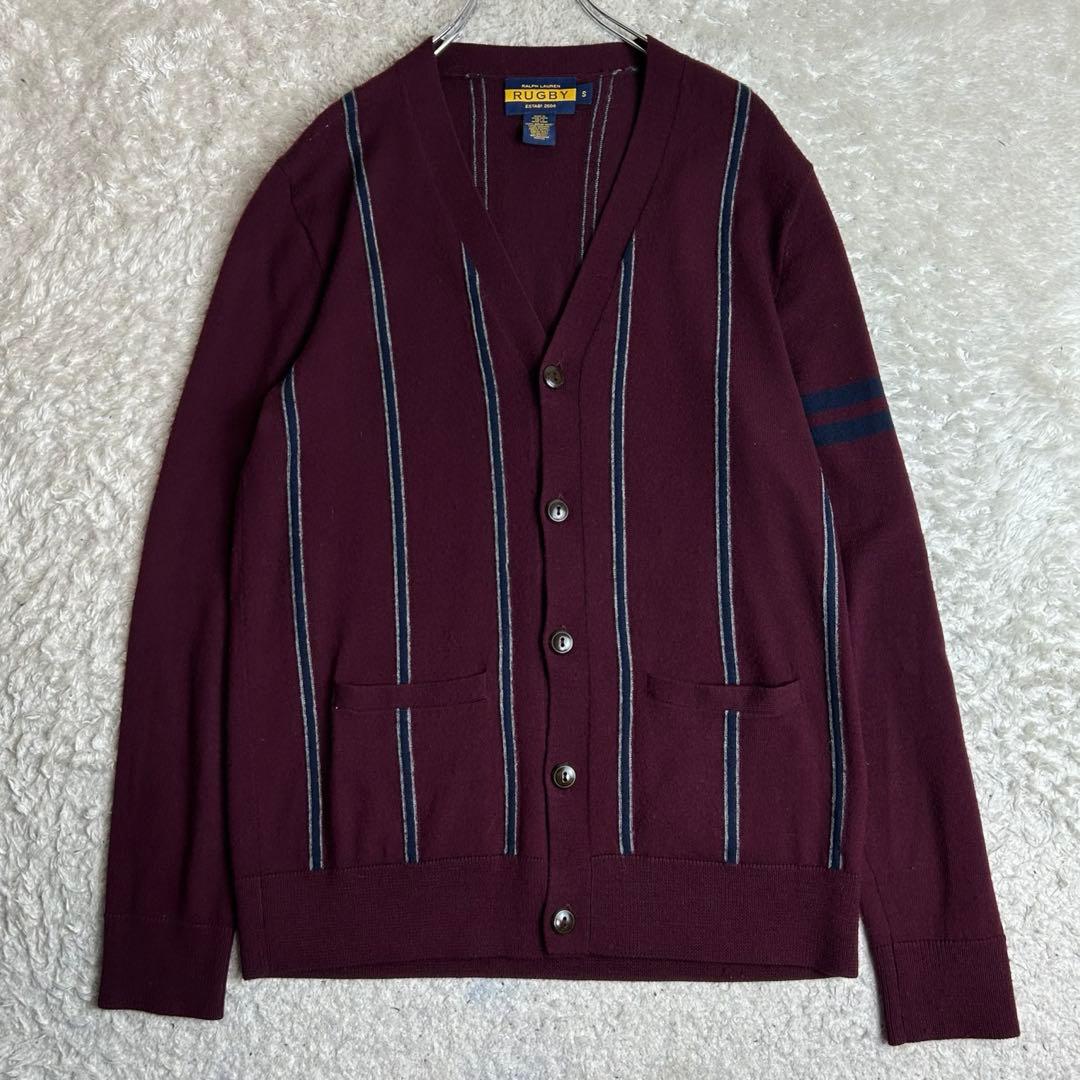 RALPH LAUREN RUGBY カーディガン ストライプ ボルドー S - メルカリ