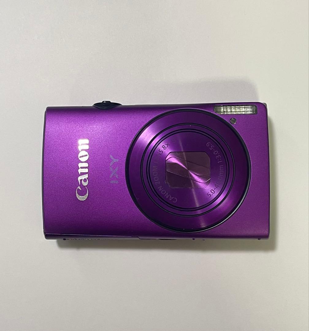 Canon IXY 600F パープル 本体と付属品☆純正ケース長ストラップ付き