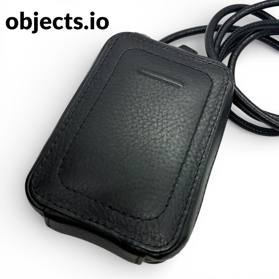 objcts.io 土屋鞄 マイクロバッグ ブラック レザーストラップ付 黒