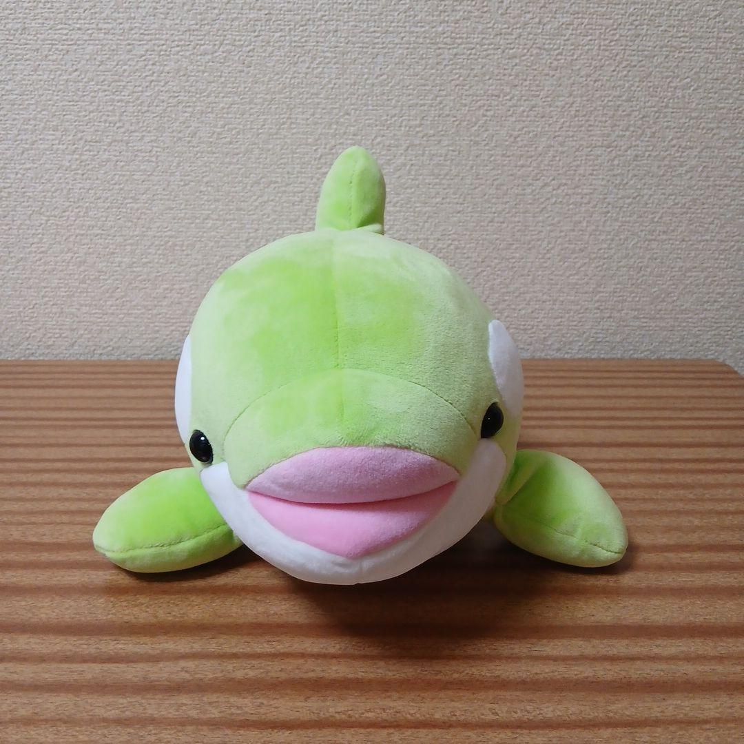 神戸須磨シーワールド オルカ 黄緑色 ぬいぐるみ オルカくじ - メルカリ