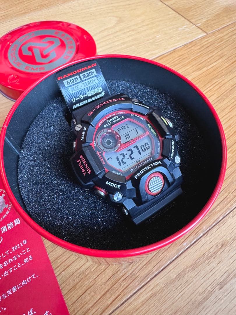 【最終値下げ】G-SHOCK×緊急消防援助隊「GW-9400NFST」 カシオ、緊急消防援助隊とコラボした「G-SHOCK GW-9400NFST