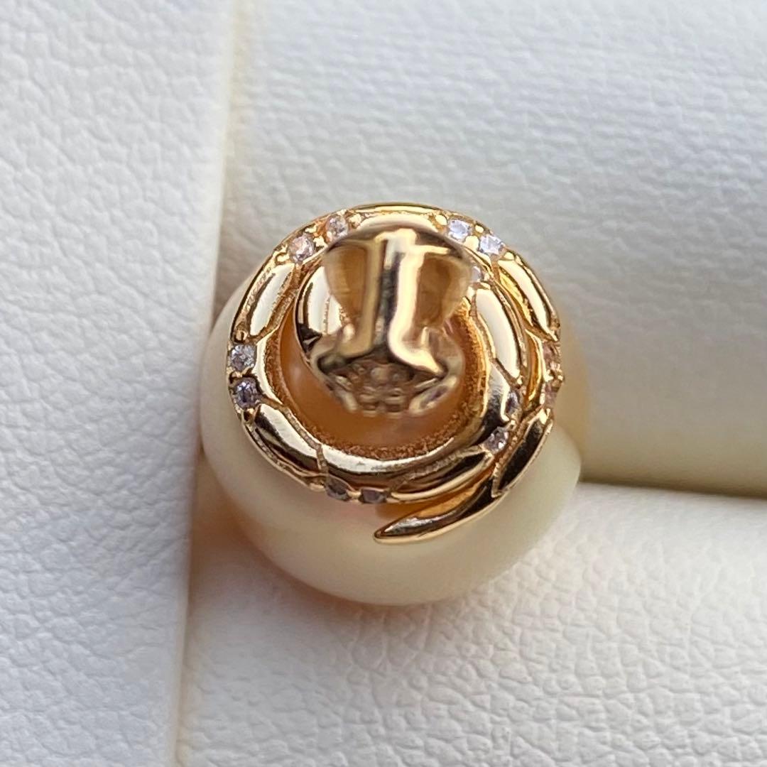 本真珠 南洋白蝶真珠ネックレストップ 13.5*12mmゴールドPT920 - メルカリ