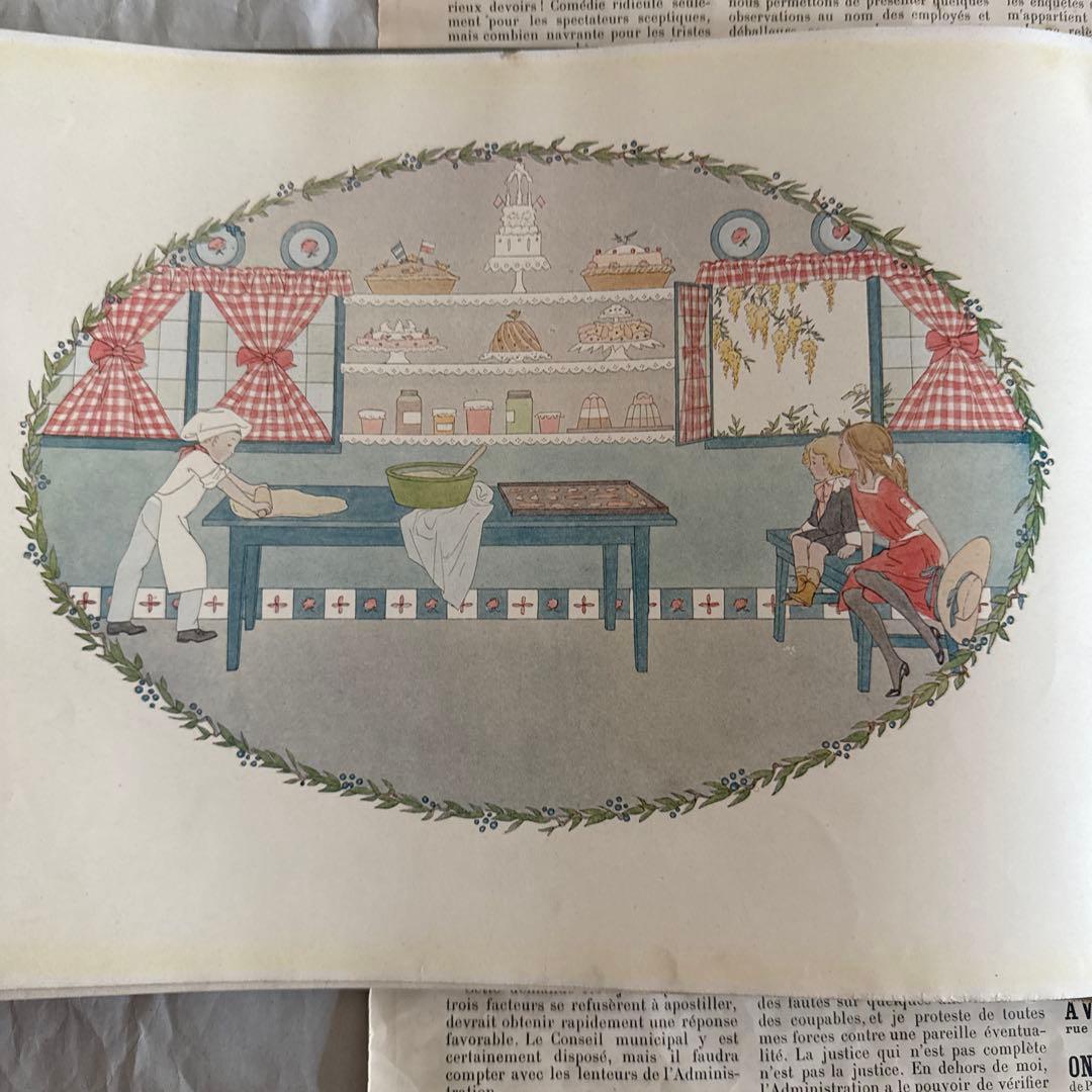 1911年アンティーク美しい絵本フランス語 洋書ジャンクジャーナル古書