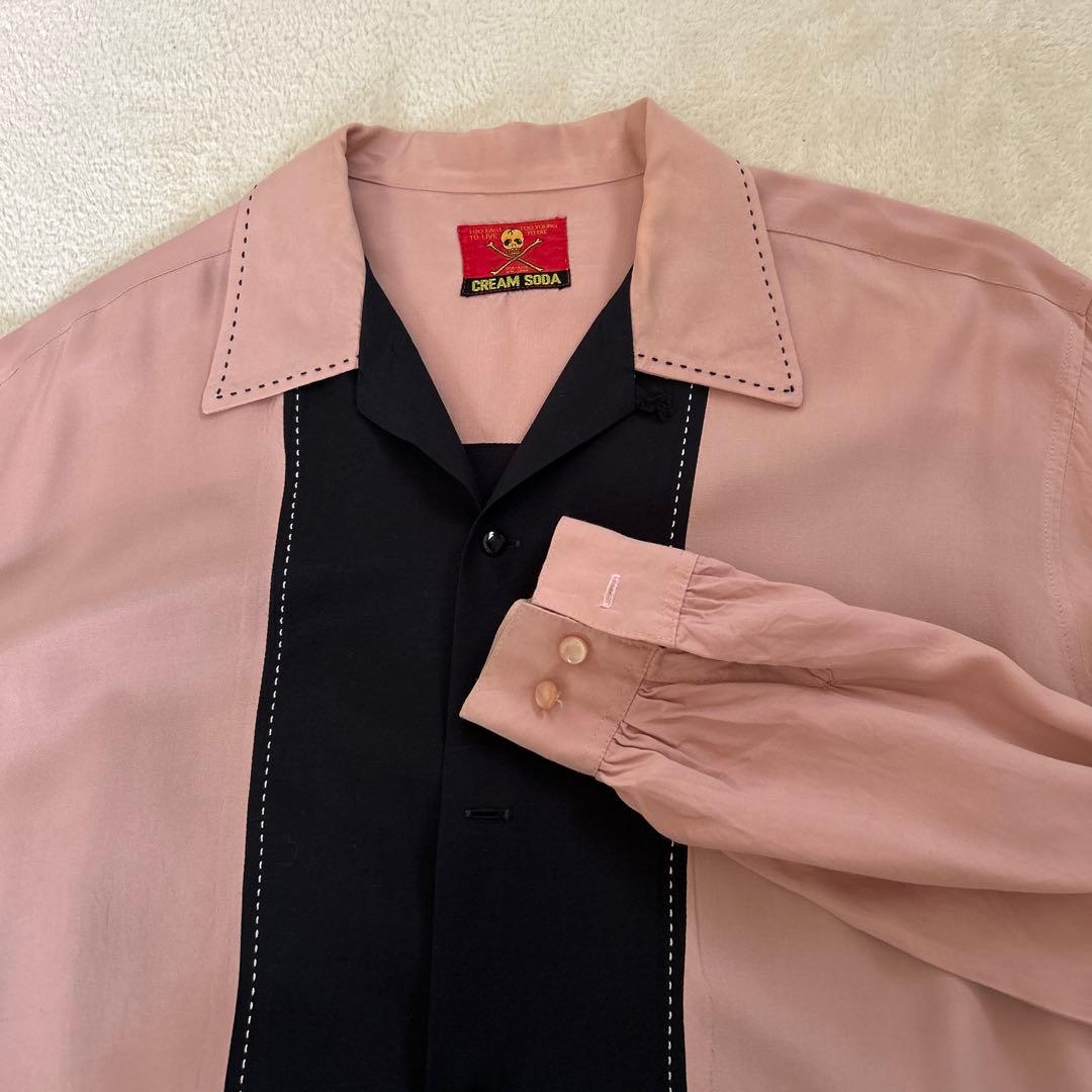 クリームソーダ ピンクドラゴン セットアップ シャツ ロカビリースーツ