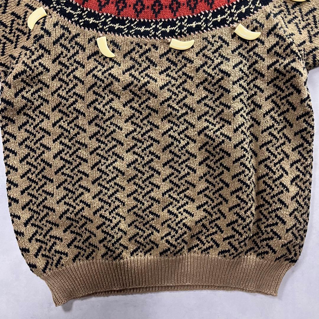 80s KANSAI YAMAMOTO 牙 総柄 ニット 山本寛斎 ヴィンテージ - メルカリ