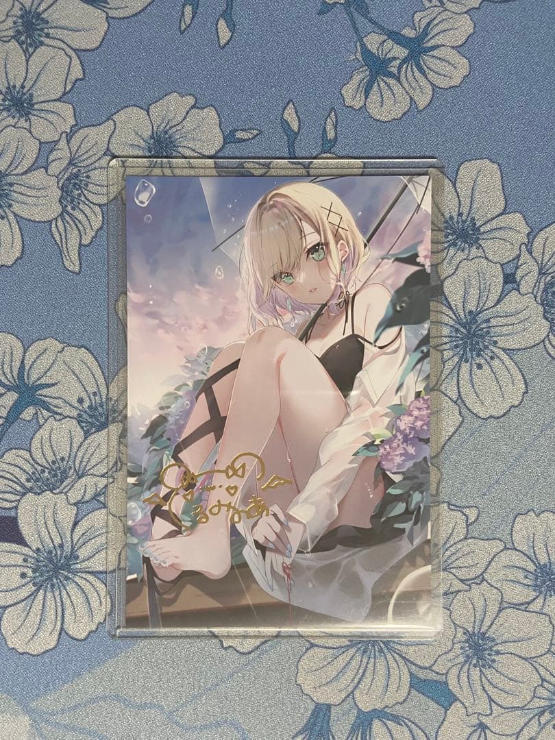 胡桃のあ 誕生日記念2023 箔押しサイン ポストカード ぶいすぽっ