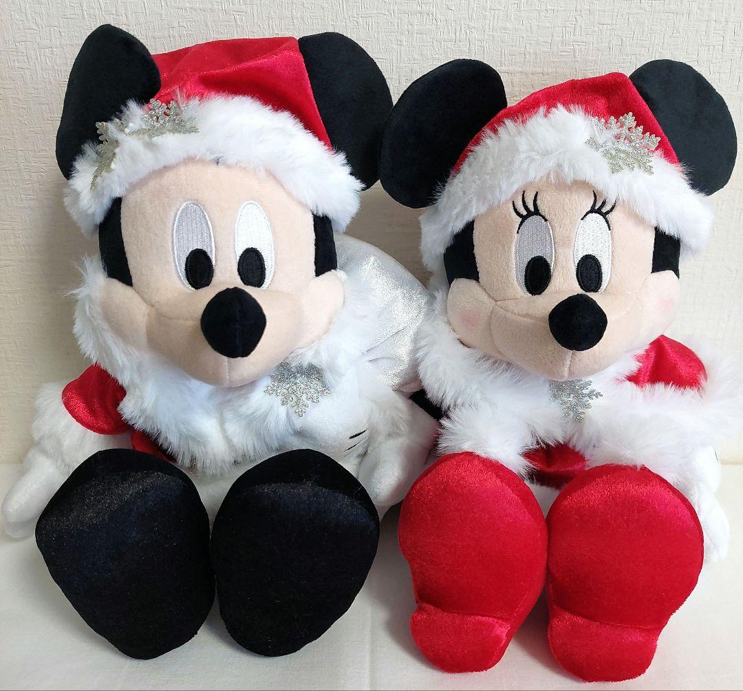 ディズニーストア限定 ミッキーミニー サンタ ぬいぐるみ クリスマス