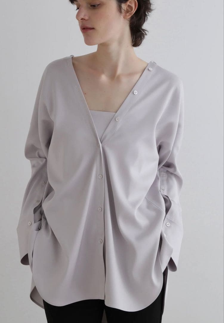 ダブルサテンビックシャツ サテンBIGシャツ（シャツ/ブラウス）｜LOUNGEDRESS（ラウンジドレス