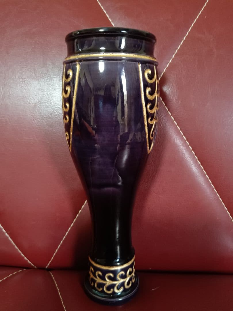 永楽善五郎14代永楽 得全の妻 妙全作花瓶 悠烙印あり 個人の妙落款あり