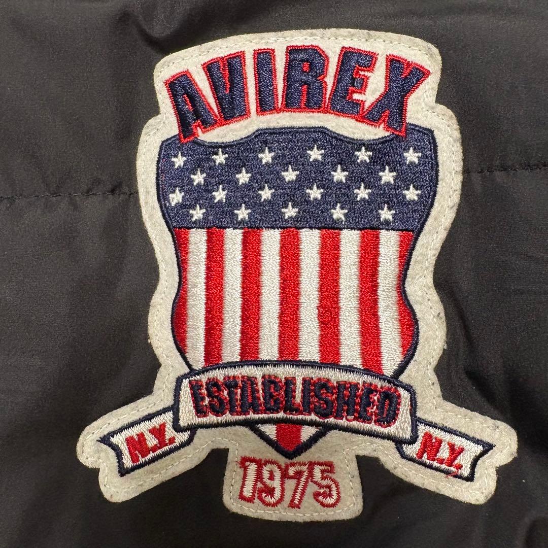 AVIREX アヴィレックス ダウンジャケット 中綿 アーチロゴ 刺繍