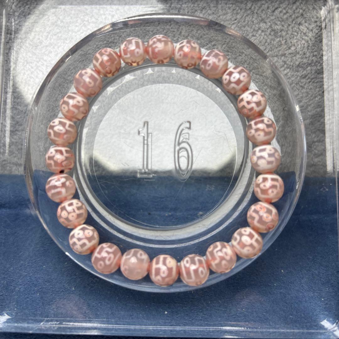 瑪瑙 ピンク九眼天珠ブレス 2-176 - メルカリ
