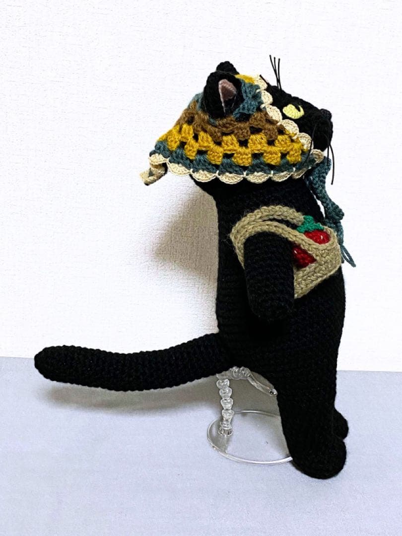 eri35様お取置き】いっしょにおでかけ♪黒猫さんのあみぐるみ