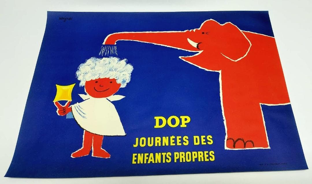 当時のオリジナルポスター「DOP」1953年★人気サヴィニャック作★ Amazon.co.jp: ドップ・ジューネ 1953 -レイモン・サヴィニャック