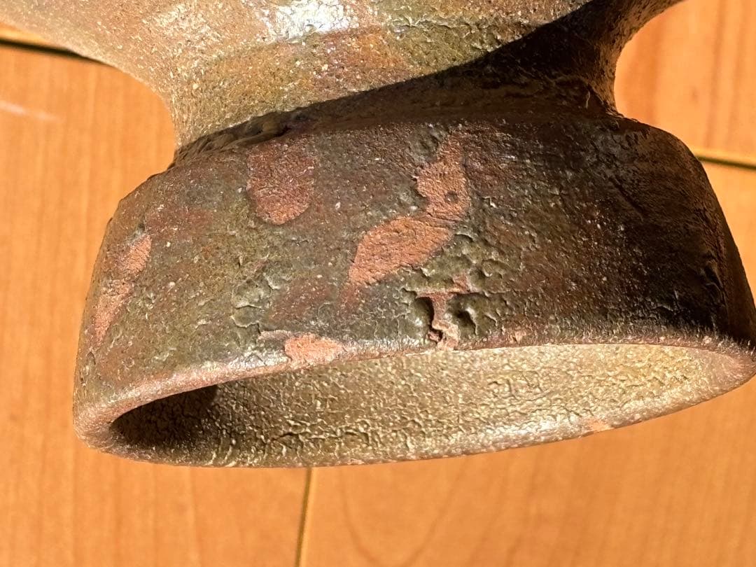 備前焼 大型徳利 無釉焼き締め 骨董品 アンティーク置物