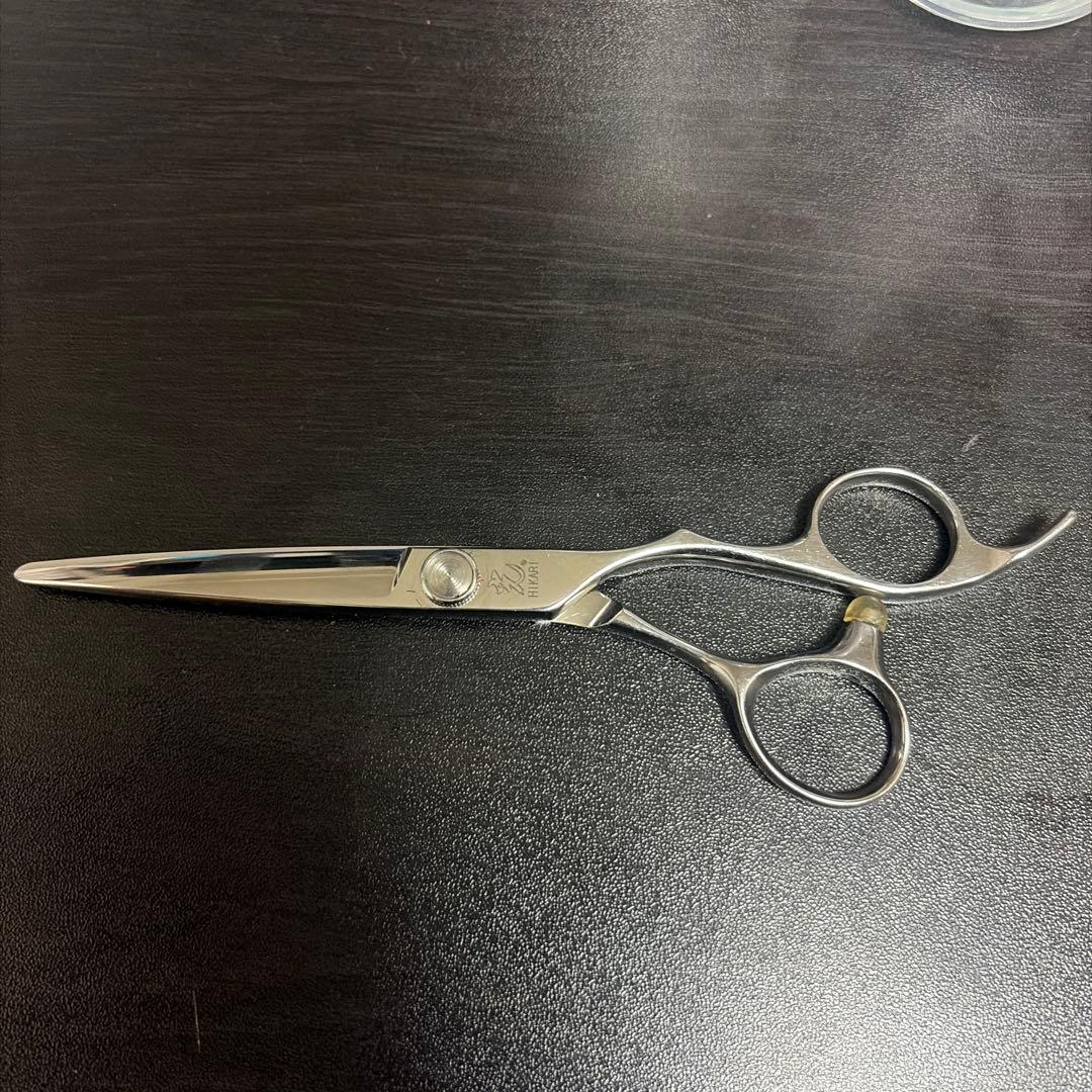 美品　ヒカリシザー　F-5 美品】光シザー F-5 カットシザー 5.8インチ ハマグリ刃 オフセット