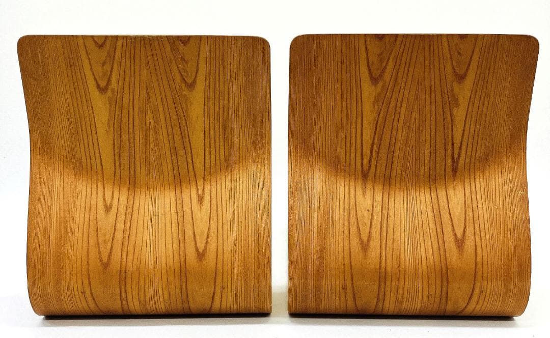 Tendo 天童木工 座椅子 2脚セット 藤森健次 曲げ木 ケヤキ板目