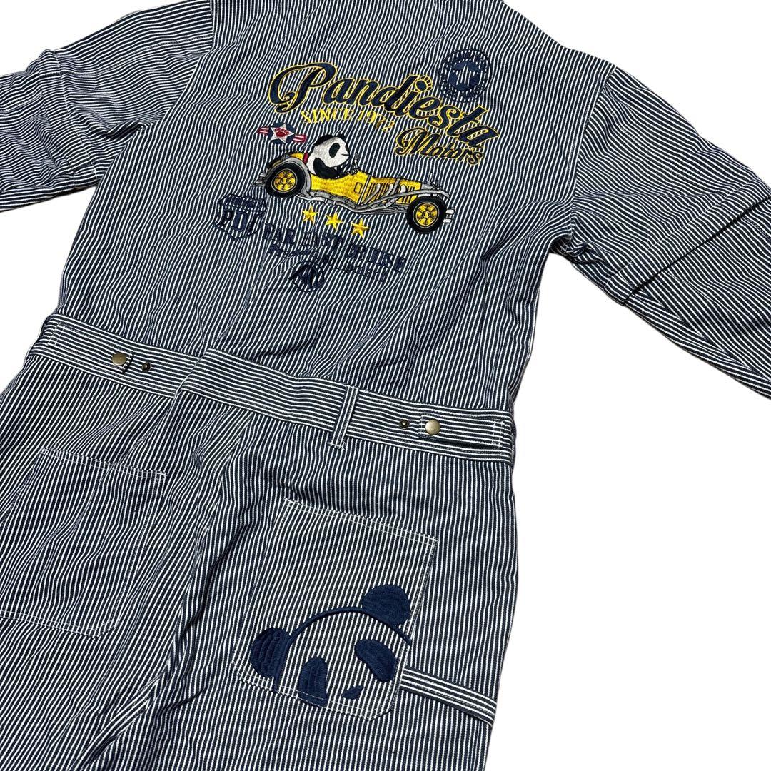 パンディエスタジャパン つなぎ 刺繍 ヒッコリー pandiesta japan