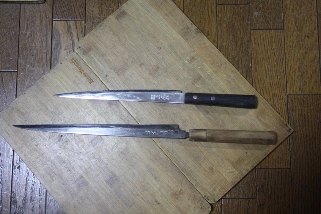 柳刃包丁２本セット　正広作　刃渡り22Cm ＆ 正本　日本橋 刃渡り28Cm 楽天市場】【ふるさと納税】柳刃包丁 刃渡り270mm 正広作 ステンレス和