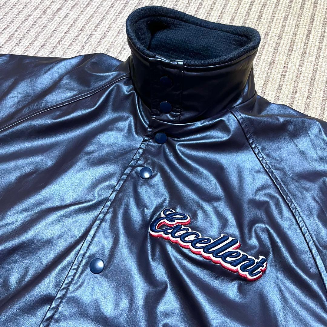 MIZUNO 高校野球部 グランドコート グラコン ジャンパー 紺 光沢